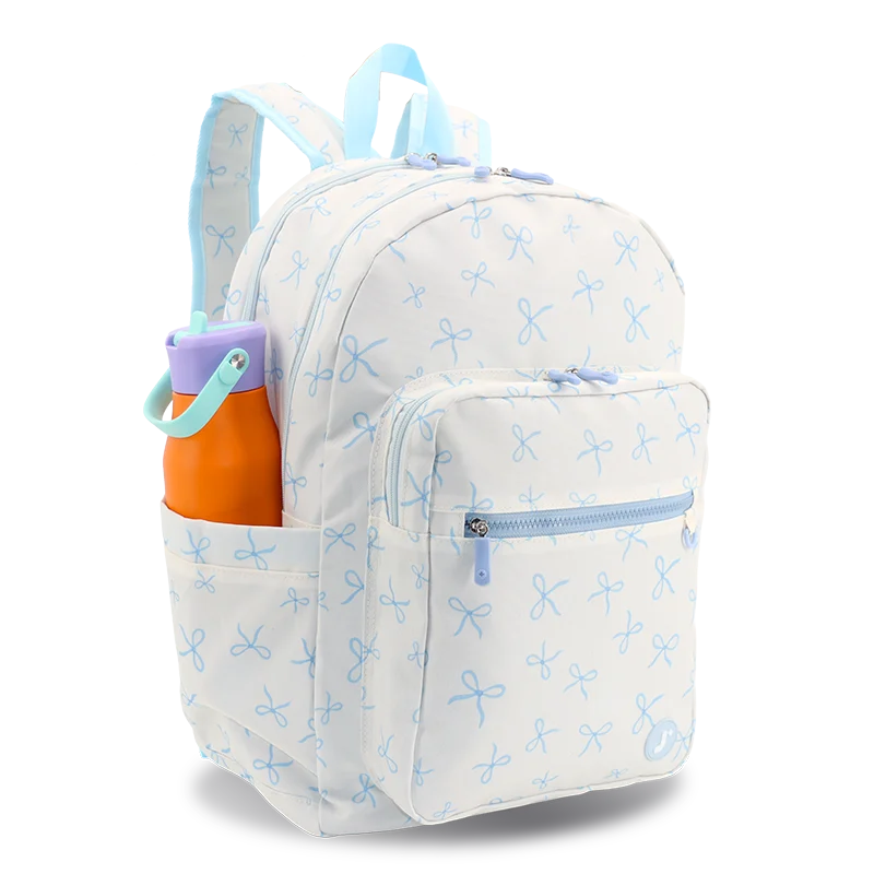 Zenpack Laptop Backpack in Blue Bows - JWorldstore