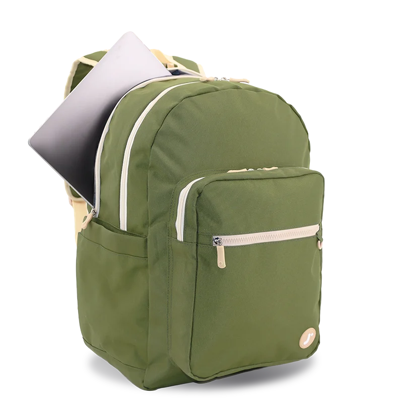 Zenpack Laptop Backpack in Olive Green - JWorldstore
