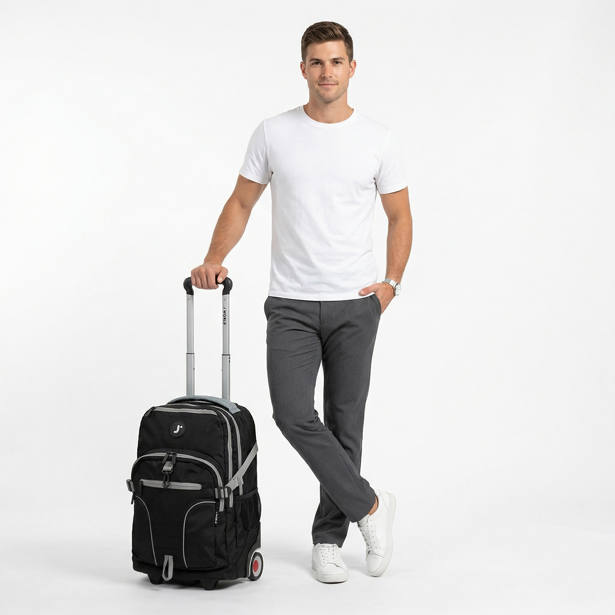 Lunar Multi-Purpose Laptop Rolling Backpack (19.5 Inch) in Skandi Pink - JWorldstore