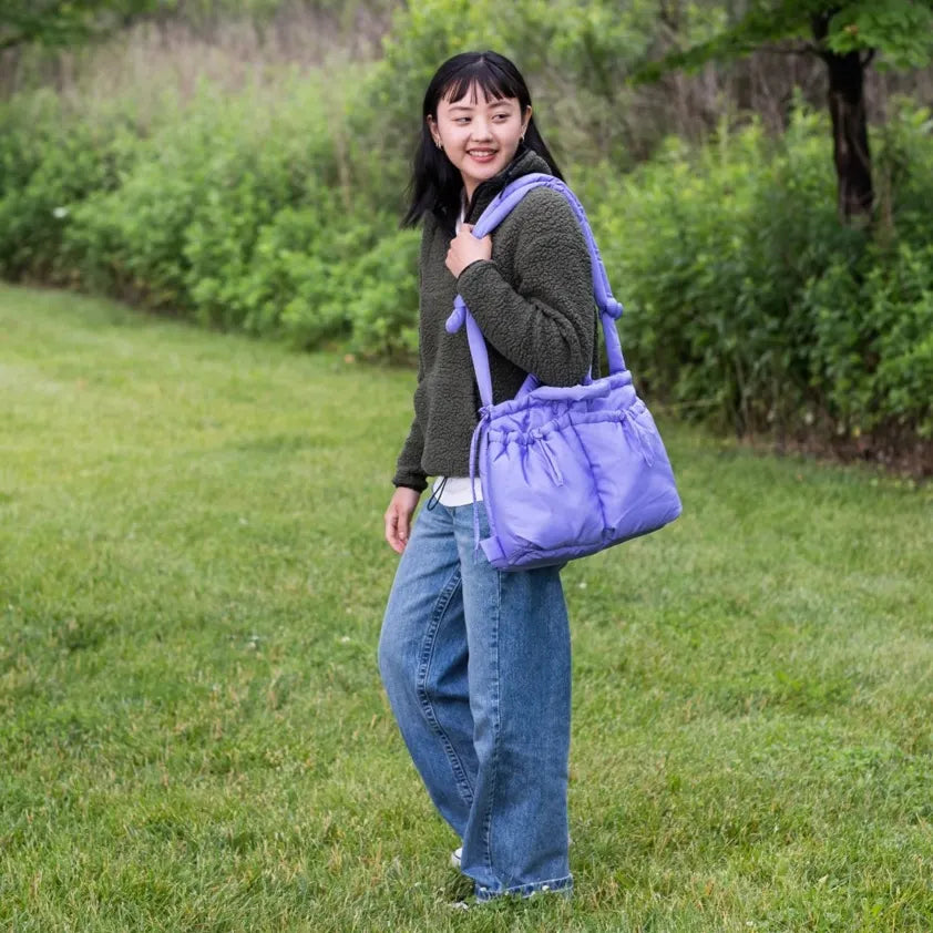 Puffy Tote in Purple - JWorldstore