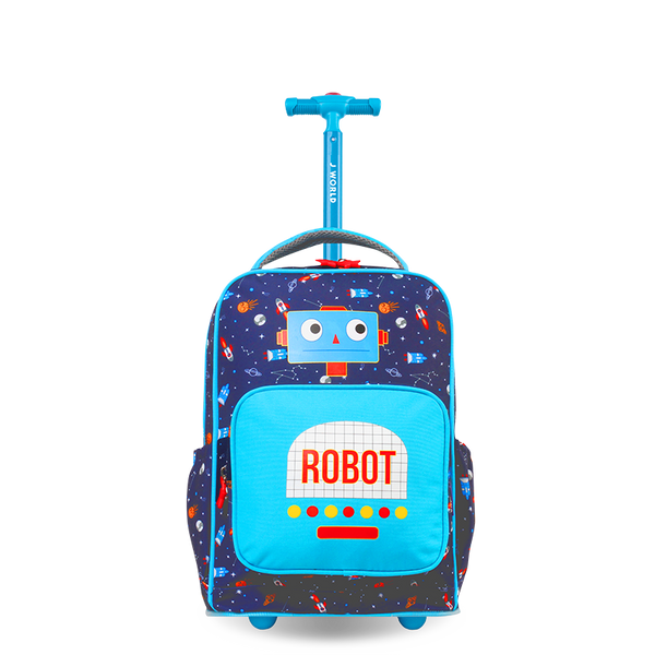Sparkle 15 Inch Kids Rolling Backpack / Carry On in Robot Sparkle 15 Inch Kids Rolling Backpack / Carry On in Robot