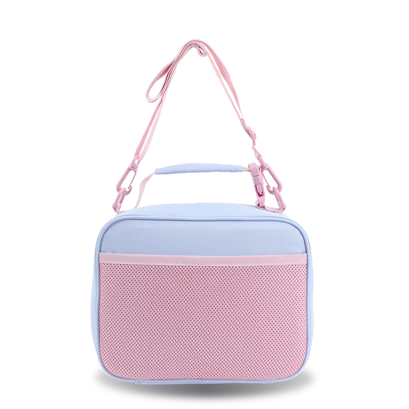 Cody Lunch Bag With Shoulder Strap in Blue Bows - JWorldstore