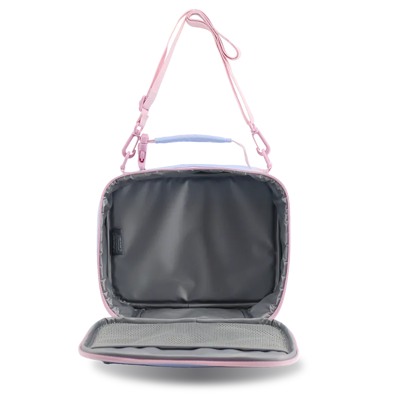 Cody Lunch Bag With Shoulder Strap in Blue Bows - JWorldstore