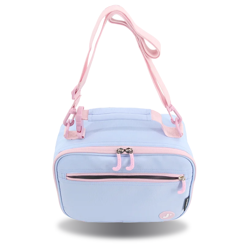 Cody Lunch Bag With Shoulder Strap in Blue Bows - JWorldstore