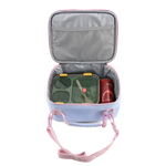 Cody Lunch Bag With Shoulder Strap in Blue Bows - JWorldstore