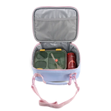 Cody Lunch Bag With Shoulder Strap in Blue Bows - JWorldstore