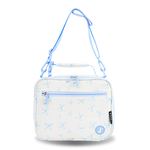 Cody Lunch Bag With Shoulder Strap in Blue Bows - JWorldstore