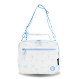 Cody Lunch Bag With Shoulder Strap in Blue Bows - JWorldstore