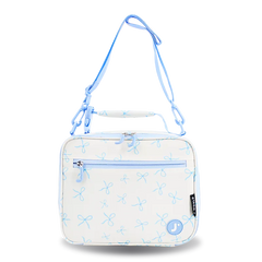 Cody Lunch Bag With Shoulder Strap in Blue Bows - JWorldstore