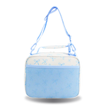 Cody Lunch Bag With Shoulder Strap in Blue Bows - JWorldstore
