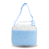 Cody Lunch Bag With Shoulder Strap in Blue Bows - JWorldstore