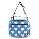 Cody Lunch Bag With Shoulder Strap in Denim Heart - JWorldstore