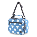 Cody Lunch Bag With Shoulder Strap in Denim Heart - JWorldstore