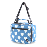 Cody Lunch Bag With Shoulder Strap in Denim Heart - JWorldstore