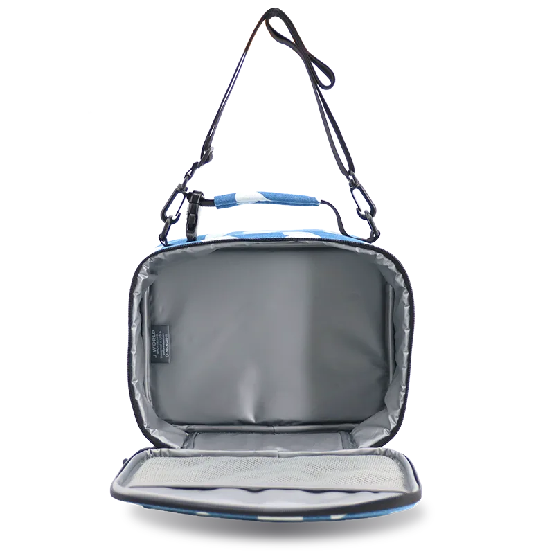 Cody Lunch Bag With Shoulder Strap in Denim Heart - JWorldstore