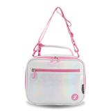Cody Lunch Bag With Shoulder Strap in Metallic Silver - JWorldstore