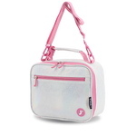 Cody Lunch Bag With Shoulder Strap in Metallic Silver - JWorldstore