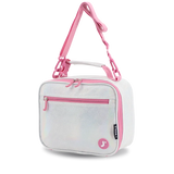 Cody Lunch Bag With Shoulder Strap in Metallic Silver - JWorldstore