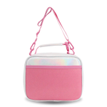 Cody Lunch Bag With Shoulder Strap in Metallic Silver - JWorldstore