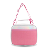 Cody Lunch Bag With Shoulder Strap in Metallic Silver - JWorldstore