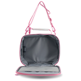 Cody Lunch Bag With Shoulder Strap in Metallic Silver - JWorldstore