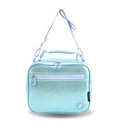 Cody Lunch Bag With Shoulder Strap in Metallic Teal - JWorldstore