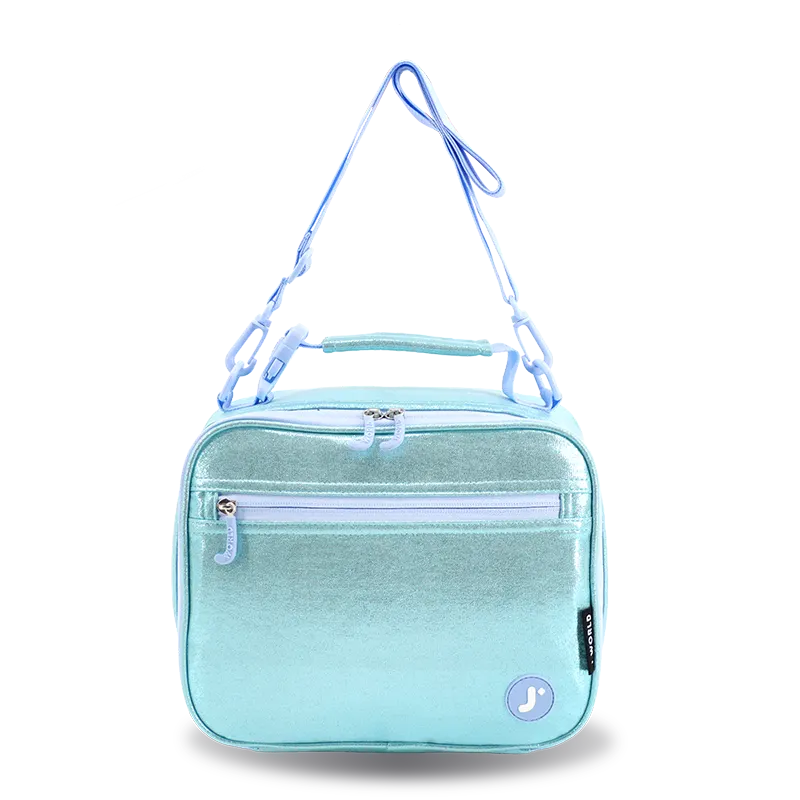 Cody Lunch Bag With Shoulder Strap in Metallic Teal - JWorldstore