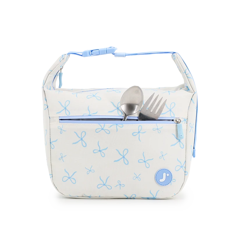 Lane Insulated Lunch Bag in Blue Bows - JWorldstore