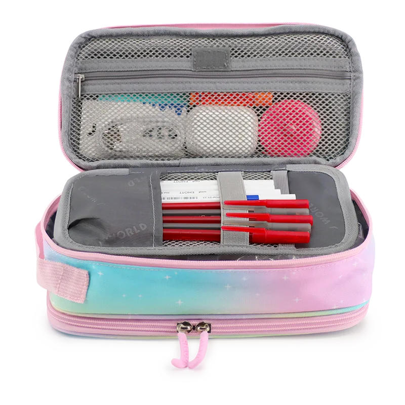 Doodle Pencil Case with Handle Strap in Aurora - JWorldstore