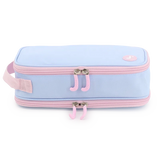 Doodle Pencil Case with Handle Strap in Baby Blue - JWorldstore