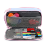 Doodle Pencil Case with Handle Strap in Baby Blue - JWorldstore