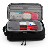 Doodle Pencil Case with Handle Strap in Black