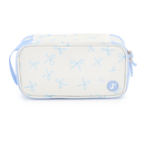 Doodle Pencil Case with Handle Strap in Blue Bows - JWorldstore