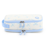 Doodle Pencil Case with Handle Strap in Blue Bows - JWorldstore
