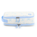 Doodle Pencil Case with Handle Strap in Blue Bows - JWorldstore