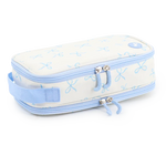 Doodle Pencil Case with Handle Strap in Blue Bows - JWorldstore