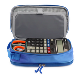 Doodle Pencil Case with Handle Strap in Blue Gradient - JWorldstore