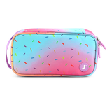 Doodle Pencil Case with Handle Strap in Confetti