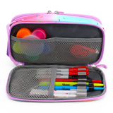 Doodle Pencil Case with Handle Strap in Confetti
