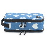Doodle Pencil Case with Handle Strap in Denim Heart - JWorldstore
