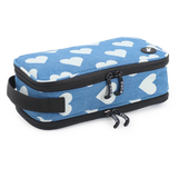 Doodle Pencil Case with Handle Strap in Denim Heart - JWorldstore