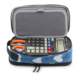 Doodle Pencil Case with Handle Strap in Denim Heart - JWorldstore