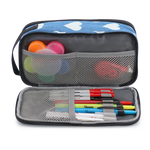 Doodle Pencil Case with Handle Strap in Denim Heart - JWorldstore