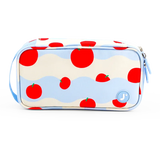 Doodle Pencil Case with Handle Strap in Floating Apple