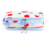Doodle Pencil Case with Handle Strap in Floating Apple