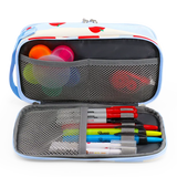 Doodle Pencil Case with Handle Strap in Floating Apple