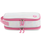 Doodle Pencil Case with Handle Strap in Metallic Silver - JWorldstore