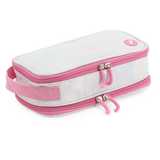 Doodle Pencil Case with Handle Strap in Metallic Silver - JWorldstore