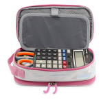 Doodle Pencil Case with Handle Strap in Metallic Silver - JWorldstore