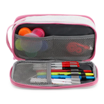 Doodle Pencil Case with Handle Strap in Metallic Silver - JWorldstore
